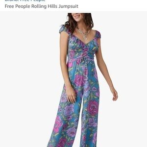 Free People Rolling Hills Jumpsuit, Size Large, NWT